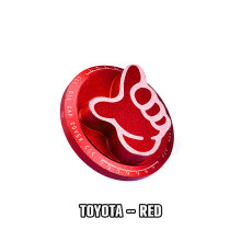 (FOR TOYOTA RED) New arrived Billet Aluminum Engine Valve Cover Oil Filler Cap Engine Oil Cap Oil Fuel Filler Tank Cover Cap Fit For Honda Toyota
