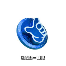 (FOR HONDA BLUE) New arrived Billet Aluminum Engine Valve Cover Oil Filler Cap Engine Oil Cap Oil Fuel Filler Tank Cover Cap Fit For Honda Toyota