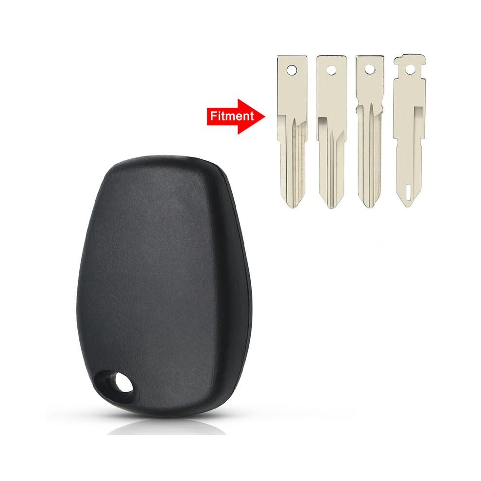 (2.5Mmx9.5mm No Blade) For Renault Logan Kangoo Duster Clio Twingo Modus Master Primastar Dacia Nissan Opel Fob Transponder Car Key Case Shell Black 8704304449177