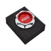 (Red) Aluminum Engine Oil Cap Tank Cover for Honda Civic Fit Accord CR-V XR-V Vezel