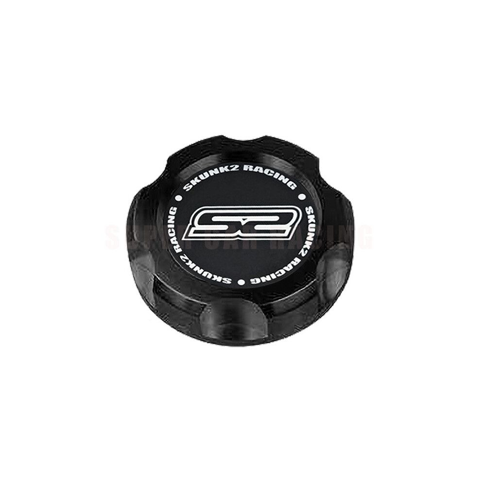 (Black) Racing Car Styling Skunk2 Style Aluminum Alloy Engine Oil Tank Cap Fuel Filler Tank Cover Accessories For Honda Most Cars Black 8704304449023