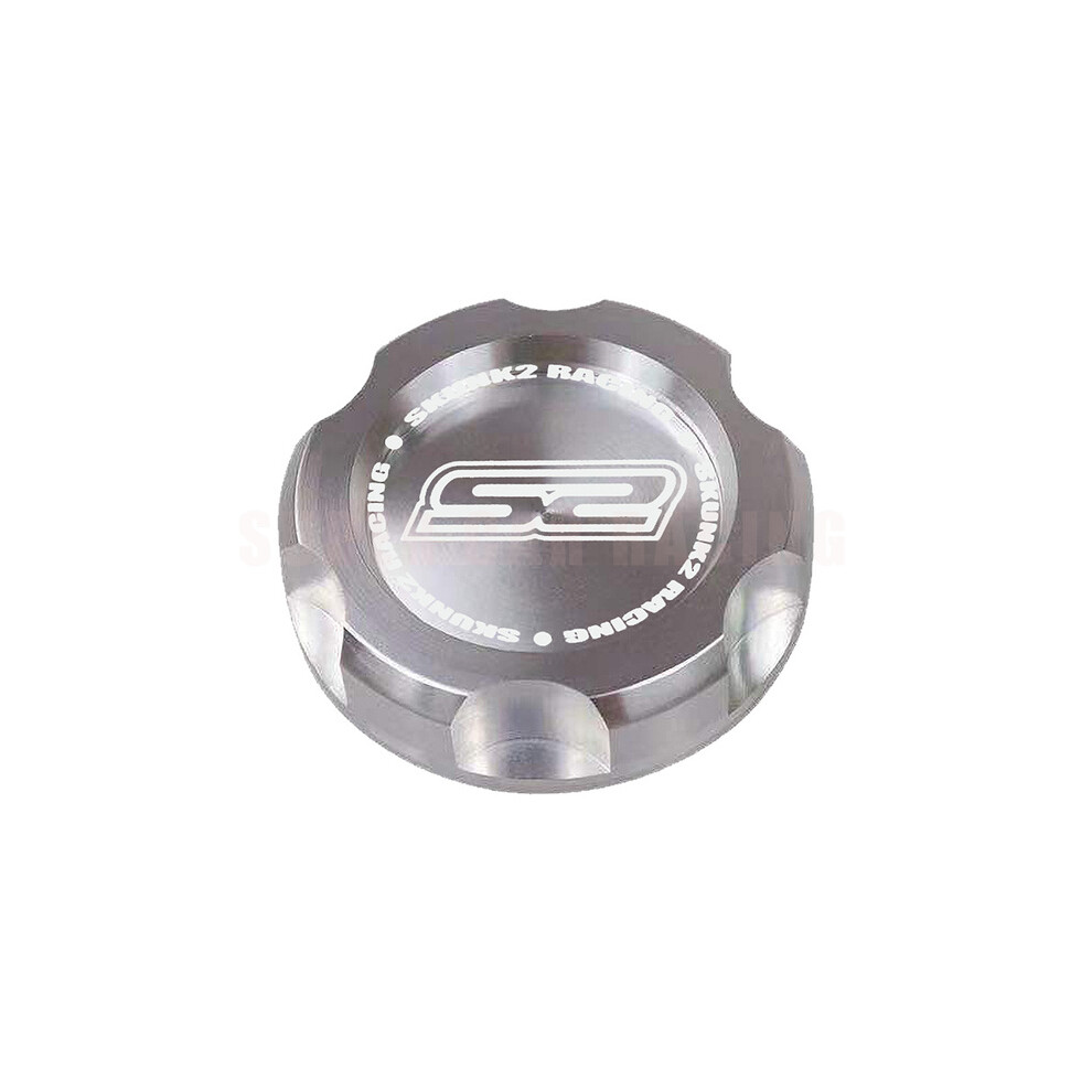 (Silver) Racing Car Styling Skunk2 Style Aluminum Alloy Engine Oil Tank Cap Fuel Filler Tank Cover Accessories For Honda Most Cars Silver 8704304448972