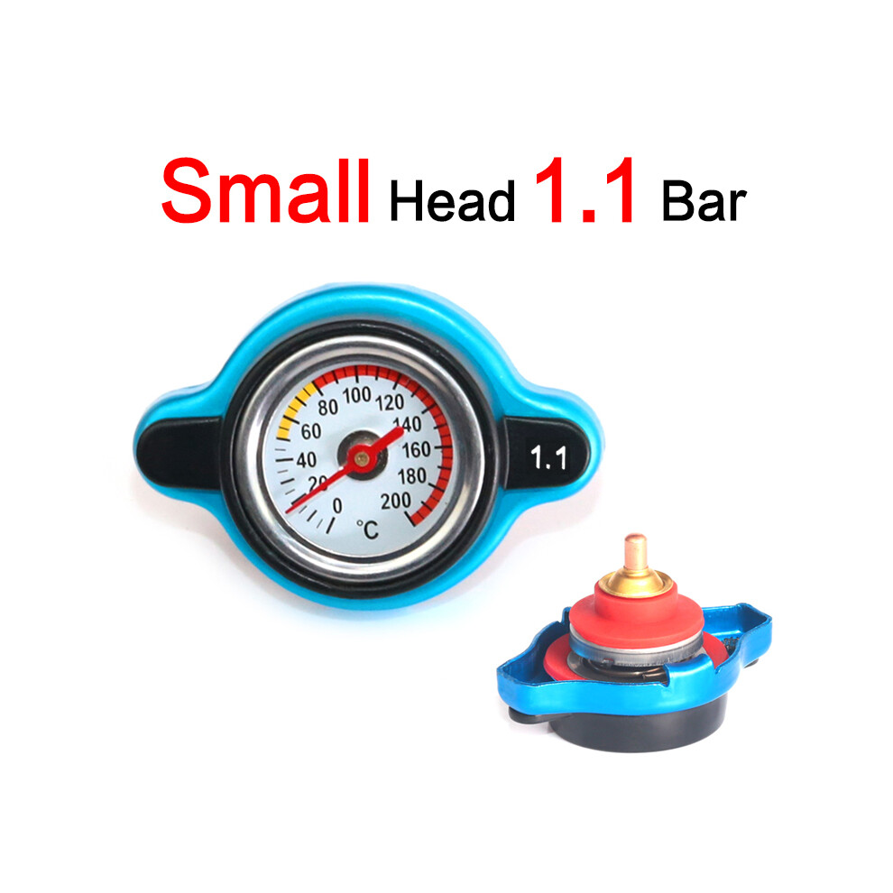 (Small Head 1.1) Car Motorcycle Styling D1 Spec Thermo Radiator Cap Tank Cover Water Temperature Gauge With Utility Safe 0.9 Bar/ 1.1 Bar/1.3 Bar 8704304448743