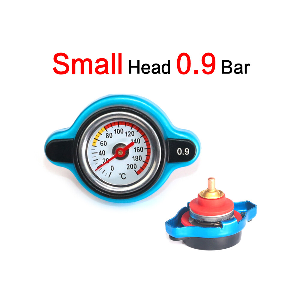 (Small Head 0.9) Car Motorcycle Styling D1 Spec Thermo Radiator Cap Tank Cover Water Temperature Gauge With Utility Safe 0.9 Bar/ 1.1 Bar/1.3 Bar 8704304448798
