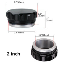 (2 inch Black) 1" 1.5" 2" 3" Universal Aluminium Weld On Filler Neck And Cap Oil Fuel Water Tank