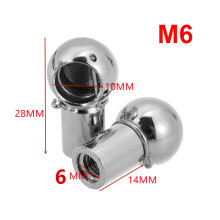 (M6 A) 2Pcs Universal M6 M8 Gas Strut Rod End Fitting Ball Pin Connector Joint Valve Spring Holder for Car Boot Front Bonnet Trunk Home