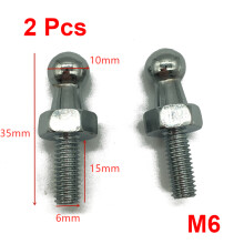 (M6 B) 2Pcs Universal M6 M8 Gas Strut Rod End Fitting Ball Pin Connector Joint Valve Spring Holder for Car Boot Front Bonnet Trunk Home