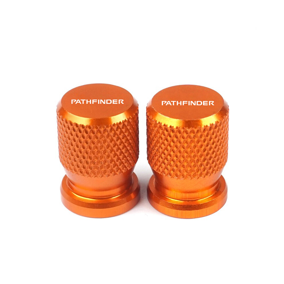 (Pathfinder ) 4Pcs Cnc Aluminum Tyre Valve Air Port Cover Cap Car Accessories For Nissan Pathfinder R50 R51 R52 Car Styling Orange 8704304454386