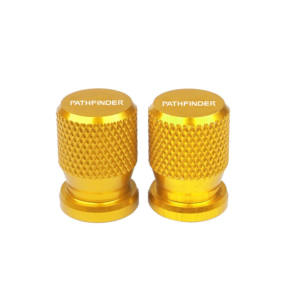 (Pathfinder ) 4Pcs Cnc Aluminum Tyre Valve Air Port Cover Cap Car Accessories For Nissan Pathfinder R50 R51 R52 Car Styling Gold 8704304454447