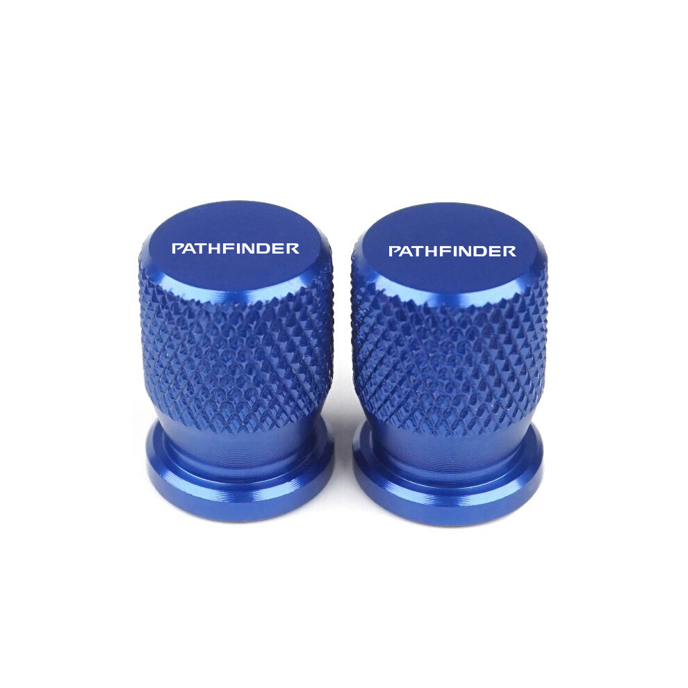 (Pathfinder ) 4Pcs Cnc Aluminum Tyre Valve Air Port Cover Cap Car Accessories For Nissan Pathfinder R50 R51 R52 Car Styling Blue 8704304454409