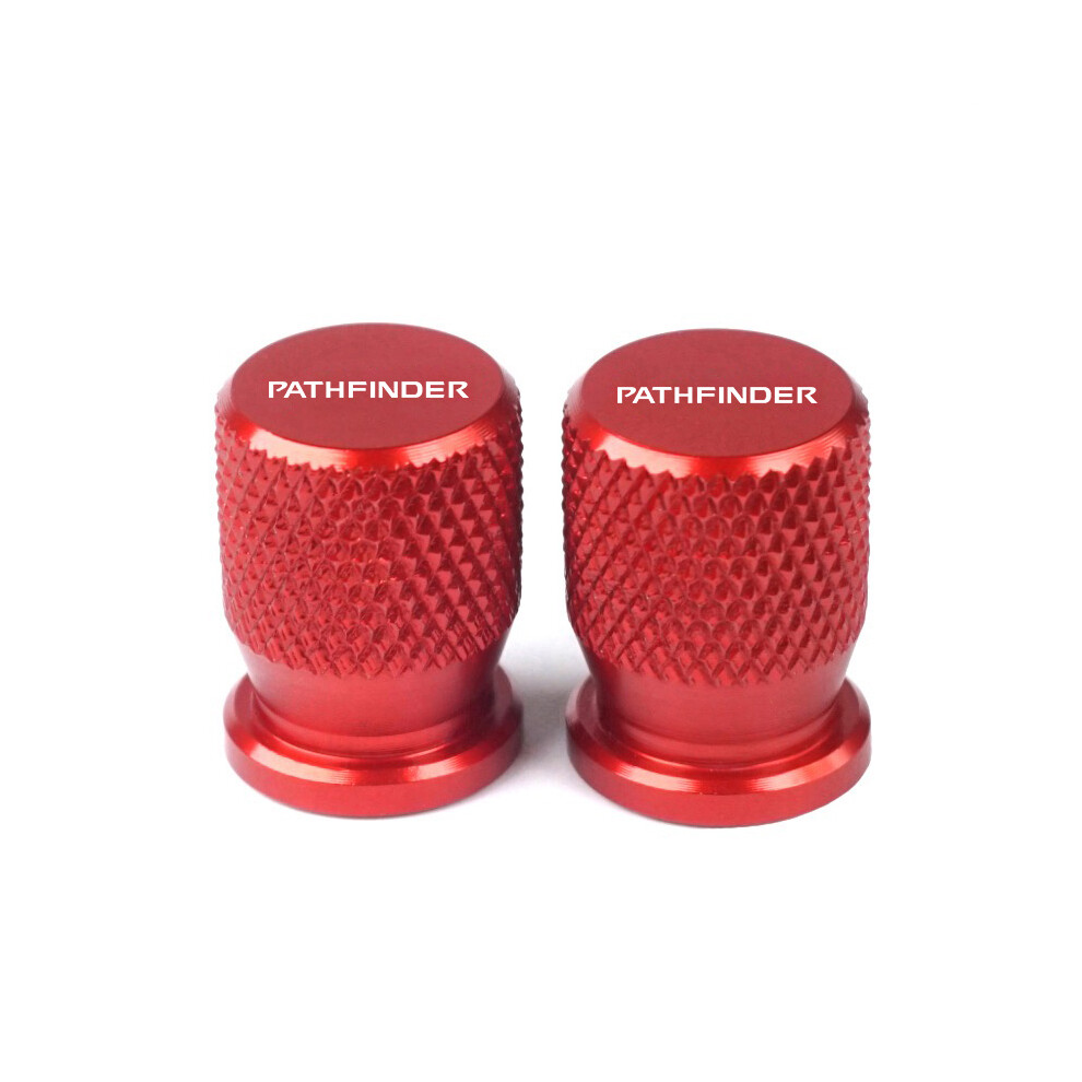 (Pathfinder ) 4Pcs Cnc Aluminum Tyre Valve Air Port Cover Cap Car Accessories For Nissan Pathfinder R50 R51 R52 Car Styling Red 8704304454423