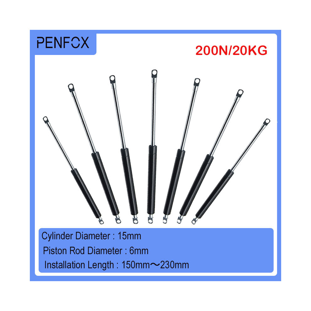 (15-6-65-210) 1Pc 150-230Mm 20Kg/200N Car Hydraulic Lift Support Gas Strut Hydraulic Spring Hinge Kitchen Cupboard Hinge Furniture Hardware 8704304455543