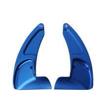 (Blue) For Jeep Cherokee Dodge Charger Durango Car Accessories Aluminum Steering Wheel Direct Shift Paddle Gear Shifter Extension 2pcs