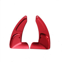 (Red) For Jeep Cherokee Dodge Charger Durango Car Accessories Aluminum Steering Wheel Direct Shift Paddle Gear Shifter Extension 2pcs