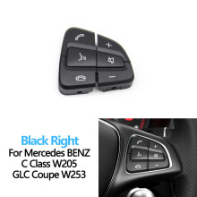 (W205 W253 Black R) W205 W253 Car Multi-function Steering Wheel Switch Control Buttons Cover For Mercedes Benz C GLC Class 0999050300