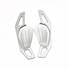(Silver) Car Paddle For Skoda RS VRS MK4 A8 Octavia Sportline Scout 2020 2021 2022 Car Steering Wheel Extension Shifter Gear DSG Stickers