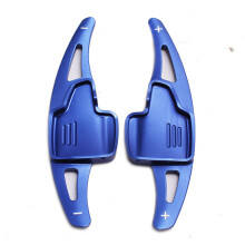 (Blue) Pair Car Auto Steering Wheel Shift Paddle Extender Stickers Aluminum  For Ford Focus Kuga Ecosport Cooper Car Accessories