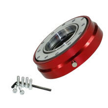 (Red) Thin Version 6 Hole Steering Wheel Quick Release Hub Adapter Snap Off Boss kit Sliver/ Purple/Blue/Golden/Black/Red/Neo