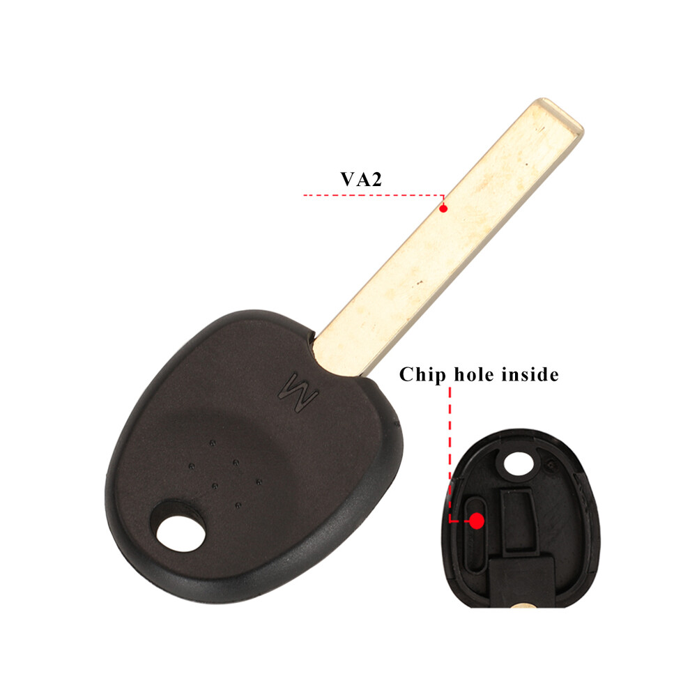 (Va2) Blank Car Transponder Key Shell For Hyundai Accent Sonata Nf Elantra Accent Coupe Getz H-1 Lavita Tiburontucson Verna 8704304457509