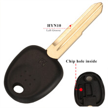(HYN10 Left) Blank Car Transponder Key Shell For Hyundai Accent Sonata NF Elantra Accent Coupe Getz H-1 Lavita TiburonTucson Verna
