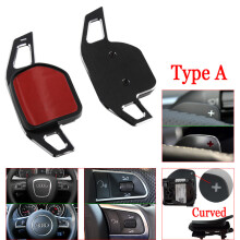 (Type A  Black) For Audi Car Steering Wheel Shift Paddles Extension A3 8P 8V A4 B8 A5 A6 C7 A7 A8 Q3 Q5 Q7 S3 S5 S6 S7 SQ5 TT DSG Shift Stickers