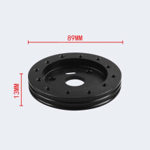 (Black 0.5 inch) Steering Wheel Hub Adapter Conversion Spacer 6 Hole to 3 Hole Boss Kit 0.5" 1" Silver Black