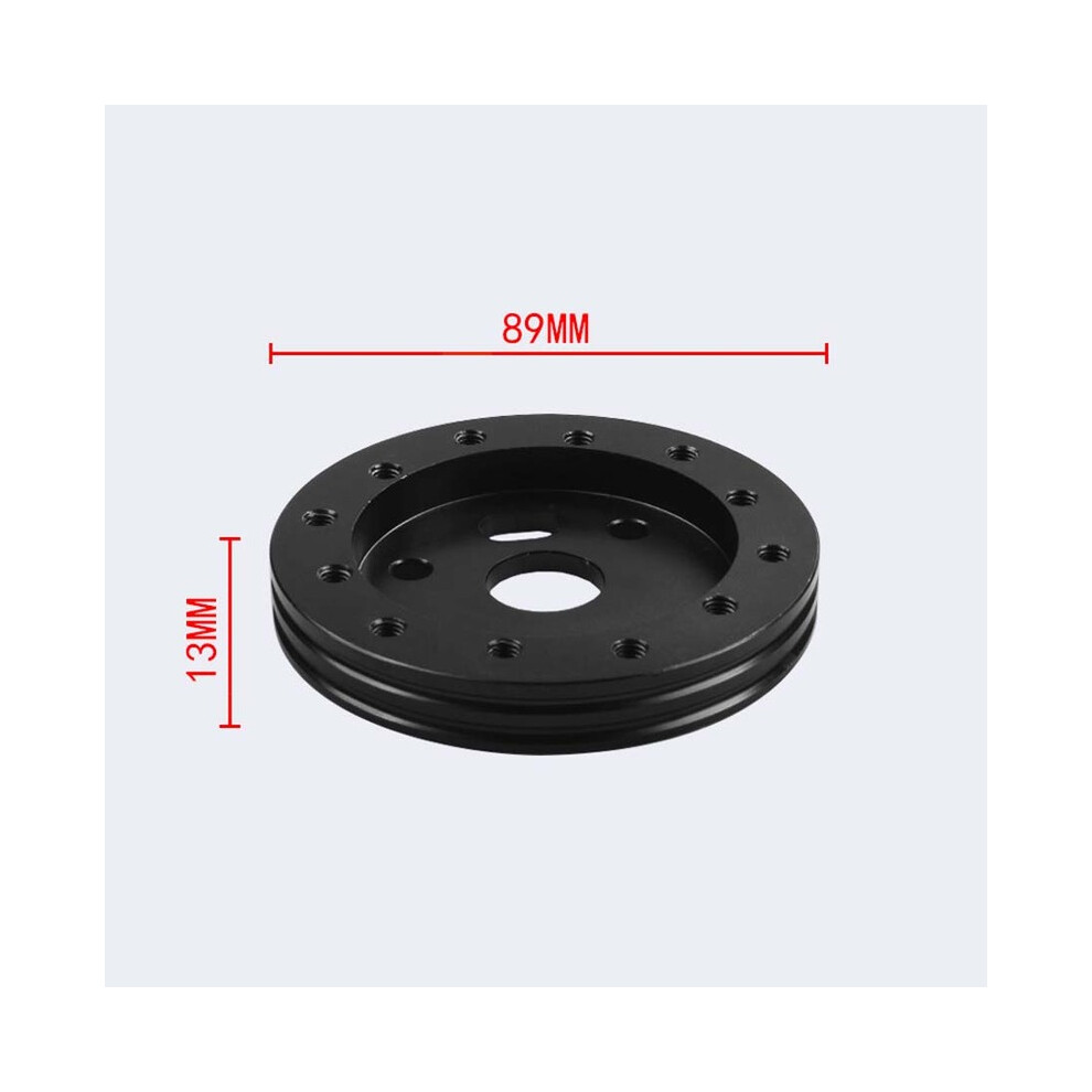( 0.5 Inch) Steering Wheel Hub Adapter Conversion Spacer 6 Hole To 3 Hole Boss Kit 0.5" 1" Black/Silver 8704304458261