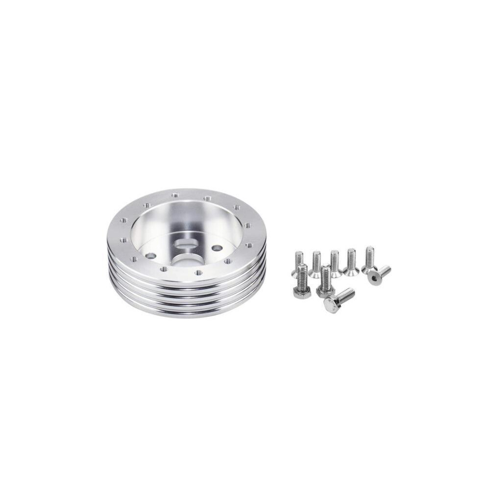 ( 1 Inch) Steering Wheel Hub Adapter Conversion Spacer 6 Hole To 3 Hole Boss Kit 0.5" 1" Silver/Black 8704304458278