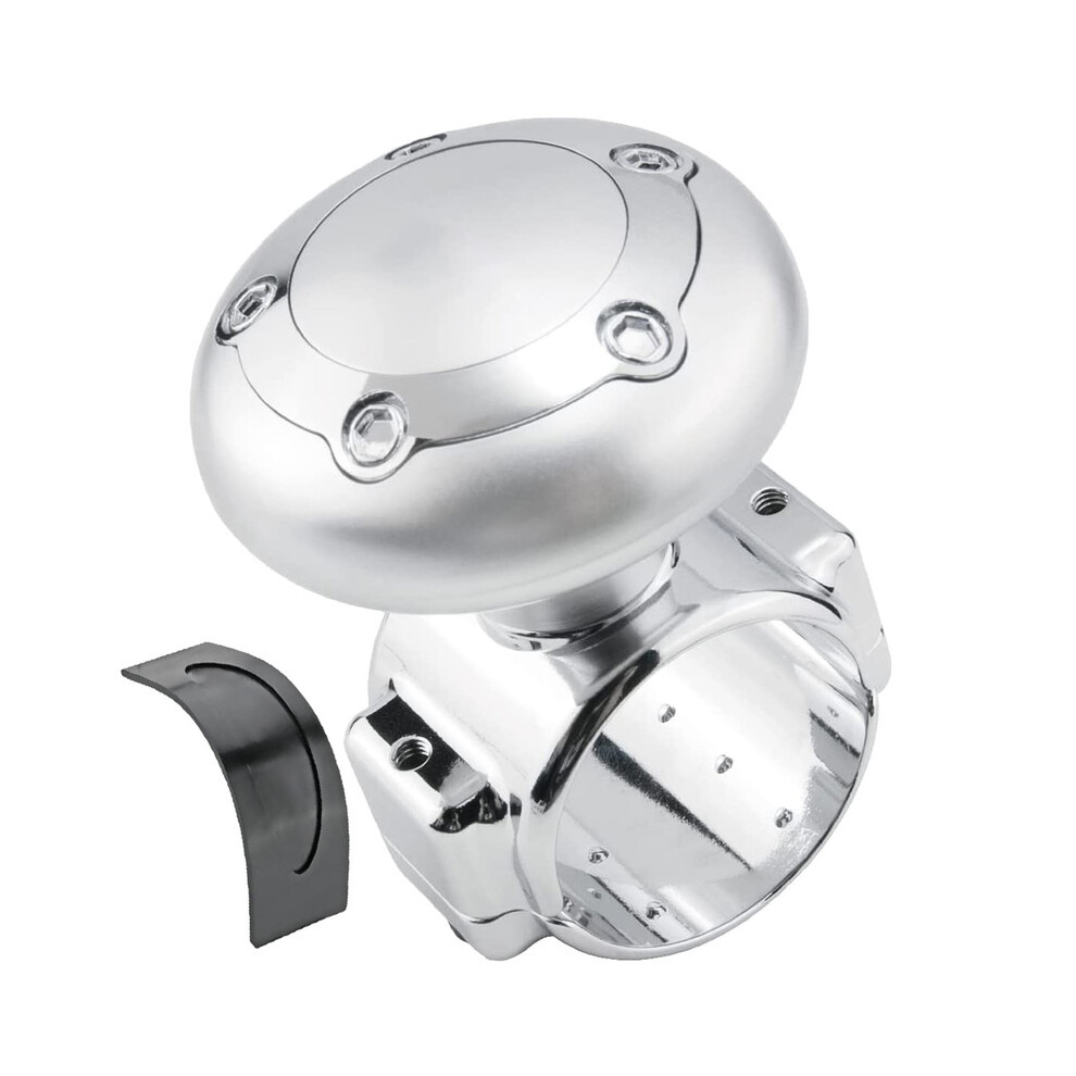 (Silver) Steering Wheel Spinner Knob Universal Car 360 Degree Turning Wheel Booster Metal Bearing Helper Hand Control For Cars Trucks Silver 8704304458629