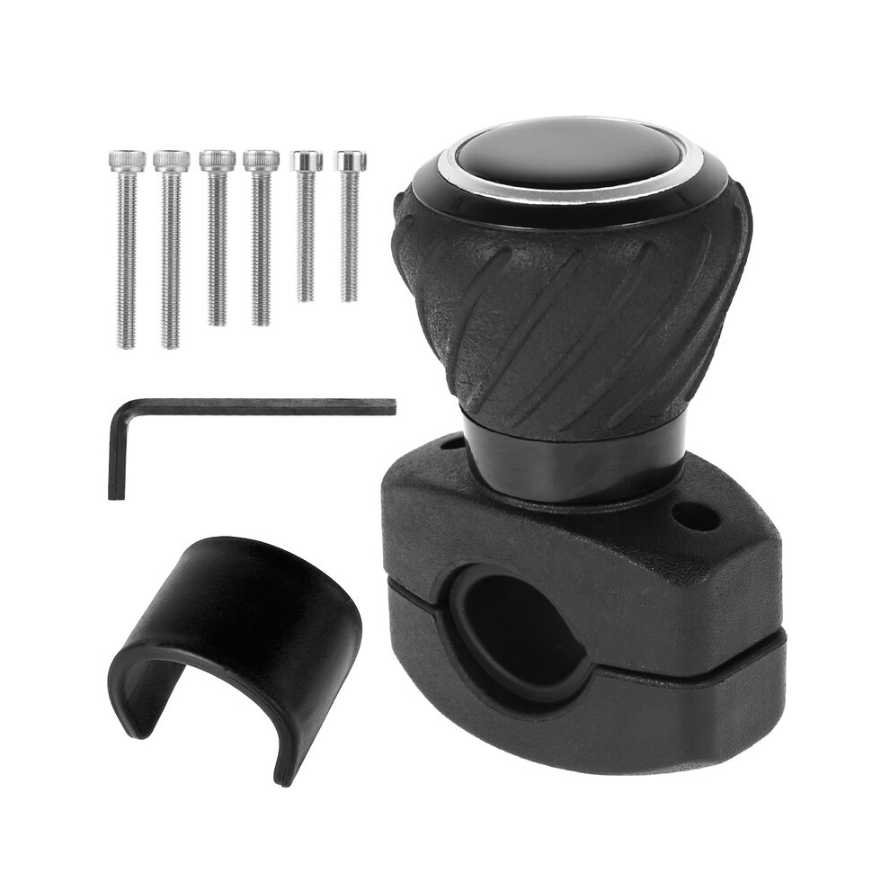 (Black) Steering Wheel Spinner Knob Universal Car 360 Degree Turning Wheel Booster Metal Bearing Helper Hand Control For Cars Trucks Black 8704304458636