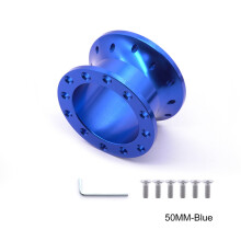 (50MM-Blue) Universal Car Tuning Sport Steering Wheel Spacer Adapter 30mm 50mm CNC Aluminum Fits for Racing Car Hub Boss Kit