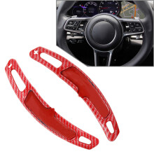 (Carbon Fiber Red) 1 Pair Car Steering Wheel Shift Paddle Shifter Extension For Porsche Panamera Macan Cayenne Carrera 991