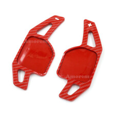 (Red Carbon Look) Fiber Print Steering Wheel ABS Paddle Shift For Seat Leon Cupra 4F 5F MK3 MK4 Ibiza 6F Arona Ateca Leon ST Alhambra
