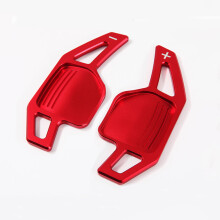 (Red) 2Pcs Steering Wheel Paddles Extension Shifters For Audi A4 B8 A3 8P S3 A5 A6 S6 C6 Q5 A8 R8 TTS MK2 8J Avant DSG Car Styling