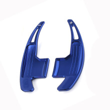 (Blue) Car Styling for Mustang 2015 2016 2017 2018 2019 DSG Steering Wheel Gear Shifters Paddle Extension Aluminum Alloy Cover Trim