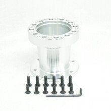(76MM Silver) Universal Steering Wheel Hub Spacer 13MM 51MM 76MM 101MM 128MM Steering Wheel Hub Boss Kit Adapter Spacer Black