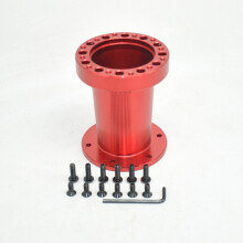 (101MM Red) Universal Steering Wheel Hub Spacer 13MM 51MM 76MM 101MM 128MM Steering Wheel Hub Boss Kit Adapter Spacer Black