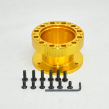 (51MM Gold) Universal Steering Wheel Hub Spacer 13MM 51MM 76MM 101MM 128MM Steering Wheel Hub Boss Kit Adapter Spacer Black