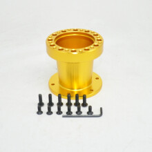 (76MM Gold) Universal Steering Wheel Hub Spacer 13MM 51MM 76MM 101MM 128MM Steering Wheel Hub Boss Kit Adapter Spacer Black