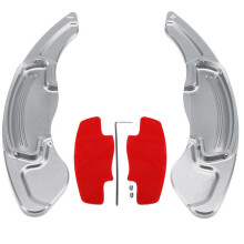 (Silver) 2pcs Aluminum Steering Wheel Shift Paddle Shifter Extension For Honda Spirior Accord Odyssey AVANCIER Acura CR-V UR-V CIVIC