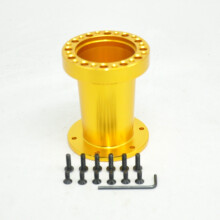 (101MM Gold) Universal Steering Wheel Hub Spacer 13MM 51MM 76MM 101MM 128MM Steering Wheel Hub Boss Kit Adapter Spacer Black