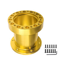 (Rs511-Gold76mm) Steering Wheel Hub Spacer Kit 51MM 76MM 101MM Steering Wheel Hub Boss Kit Adapter Spacer Black/Golden