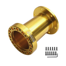 (Rs511-Gold101mm) Steering Wheel Hub Spacer Kit 51MM 76MM 101MM Steering Wheel Hub Boss Kit Adapter Spacer Black/Golden
