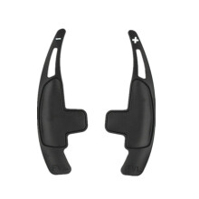 (Black) 2X Steering Wheel Gear Shift Paddle Extend For Mercedes AMG A45 C63 E63 S63 S65 CLA45 GLA45 ML63 W204 C204 W212 W221 X156 W166