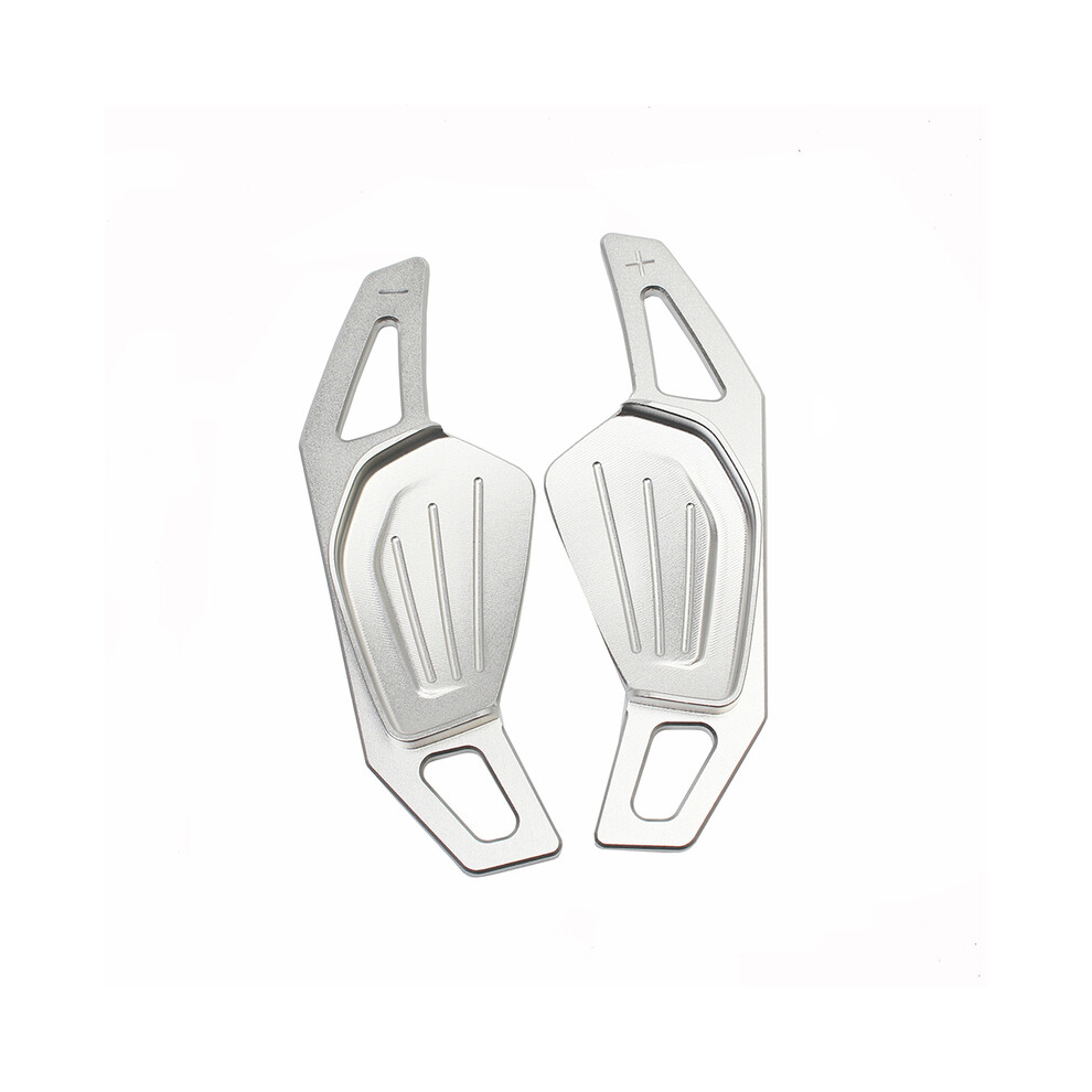 (Silver) Car Steering Wheel Shift Paddle Extend Shifters Sticker Dsg Gear For Skoda 2020 Octavia A8 Mk4 Enyaq Iv Rs Vrs 2021 Karoq Kodiaq Silver 8704304463678