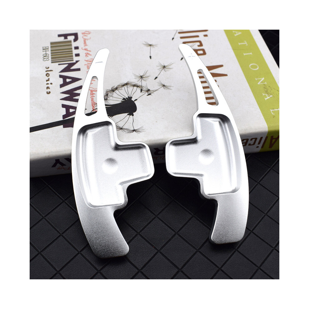 (Silver) 2Pcs Aluminum Car Steering Wheel Paddle Shift Extension Shifter For Mercedes Benz A B E R M GLK SLK Class GL W176 W246 W212-image-OPC-PFBRJ6K-NEW