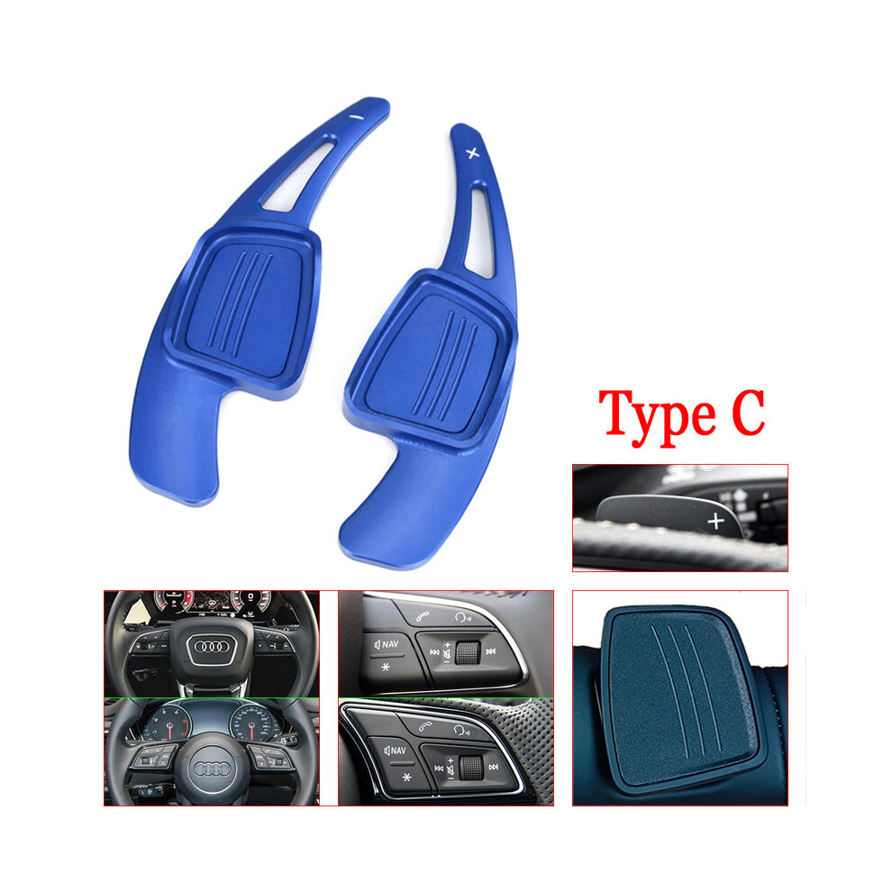 (Blue) Shift Paddles For Audi A3 8V A4 A5 Q2 Q5 Q7 S3 S5 Sq2 Sq7 Tt Tts 2017 2018 2016 Car Steering Wheel Paddles Extend Quick Shifter Blue 8704304464170