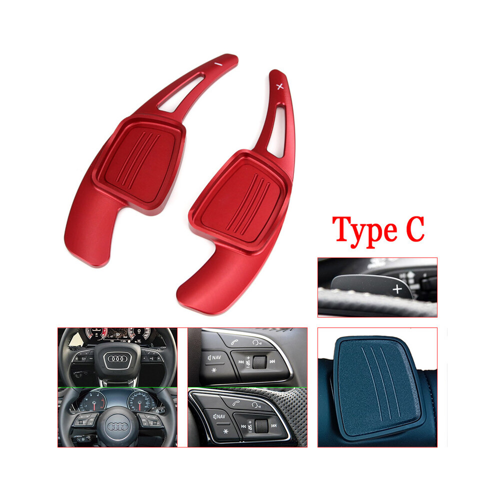 (Red) Shift Paddles For Audi A3 8V A4 A5 Q2 Q5 Q7 S3 S5 Sq2 Sq7 Tt Tts 2017 2018 2016 Car Steering Wheel Paddles Extend Quick Shifter Red 8704304464194
