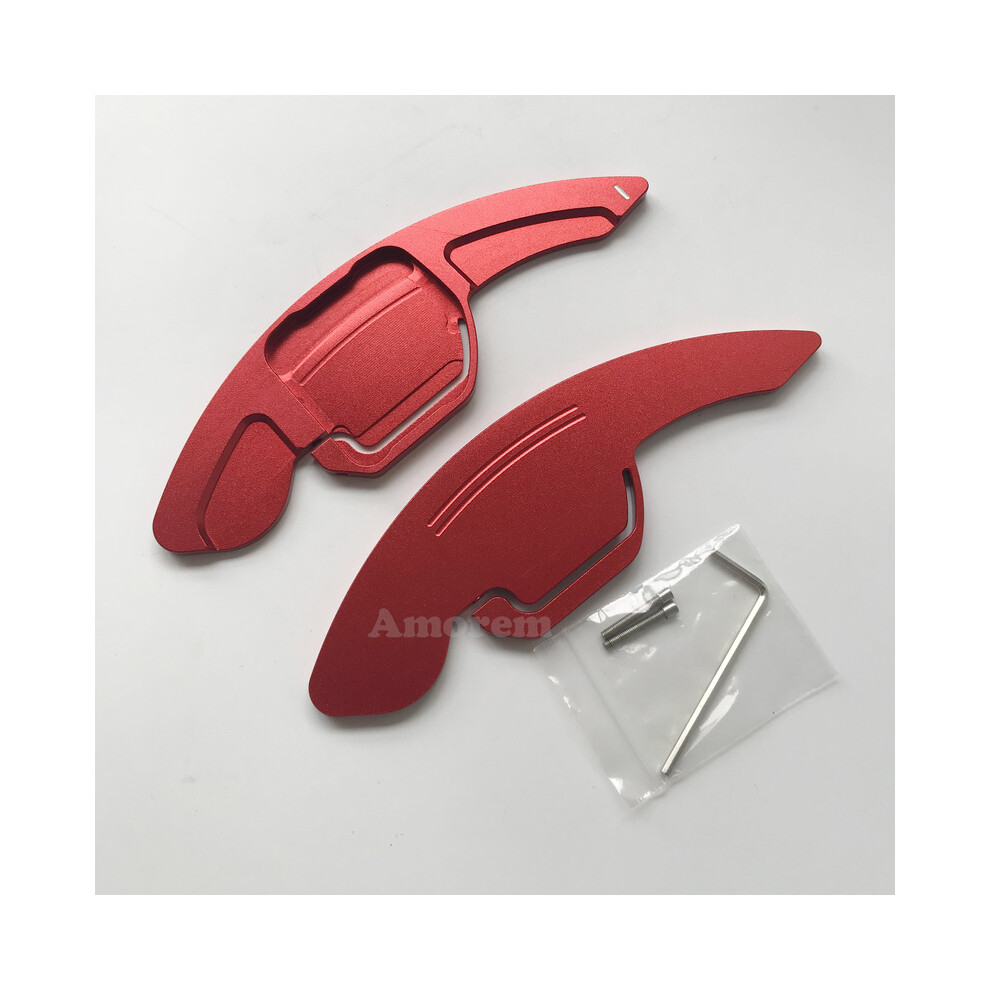 (Red) For Seat Leon Cupra 4 5F Fr Mk3 Mk4 Alhambra Ateca Ibiza 6F Paddle Shift Steering Wheel Extension Aluminum Alloy Red 8704304464835