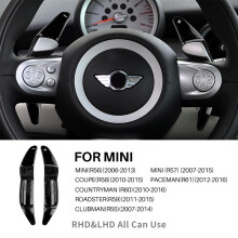 (Black) For MINI Roadster R60 R61 R55 R56 R57 R58 R59 LCI Coupe Paceman Clubman Cooper S JCW Car Steering Wheel Shifter Paddle Extension